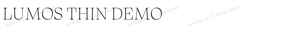 LUMOS THIN DEMO字体转换